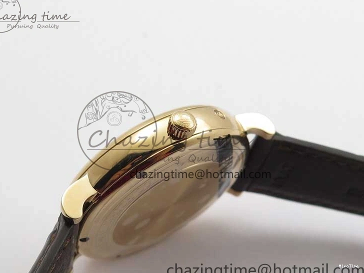MIROTIME 0415 Stylish Portofino IW459402 RG MKS 1:1 Best Edition White Dial on Brown Leather Strap Miyota 7084